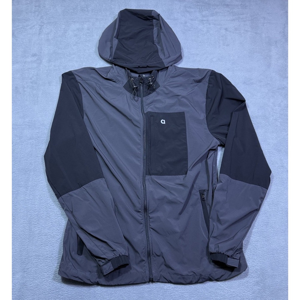 Aptive Apparel Jacket Mens L MF9 Hooded Windbreaker Performance Utility Gorpcore